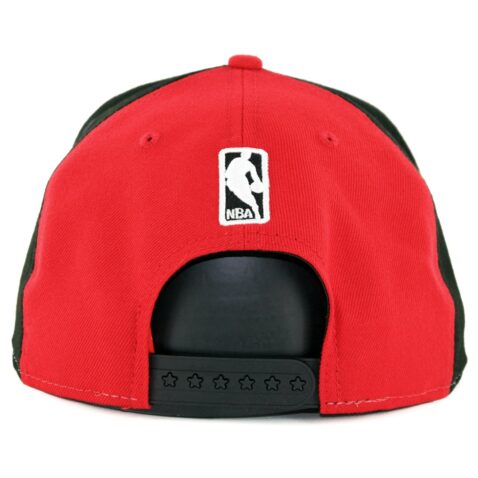 New Era 9Fifty Portland Trail Blazers Team Retro Wheel Snapback Hat Black White Red