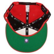 New Era 9Fifty Portland Trail Blazers Team Retro Wheel Snapback Hat Black White Red-Inside