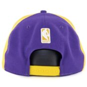 New Era 9Fifty Los Angeles Lakers Team Retro Wheel Snapback Hat Yellow White Purple-Back