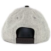 New Era 9Fifty San Diego Padres Melton Throwback Snapback Hat Heather Grey Dark Brown-Back