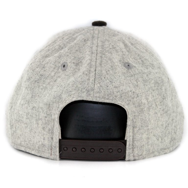 New Era 9Fifty San Diego Padres Melton Throwback Snapback Hat Heather Grey Dark Brown-Back New Era 9Fifty San Diego Padres Melton Throwback Snapback Hat Heather Grey Dark Brown-Back