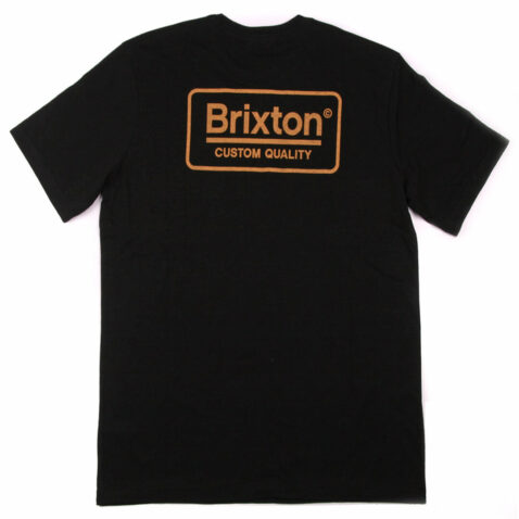 Brixton Palmer Short Sleeve Premium T-Shirt Black Gold