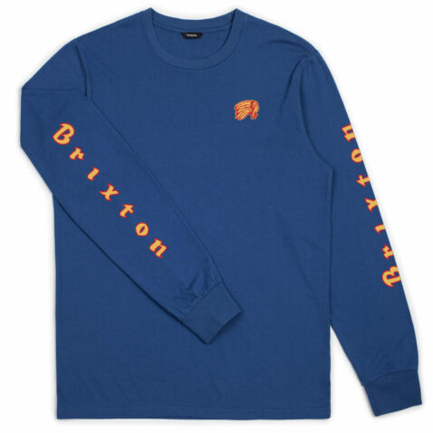 Brixton Primo Long Sleeve T-Shirt Deep Blue