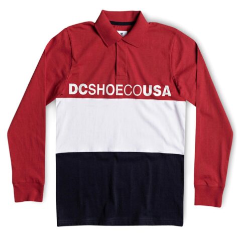 DC Shoes Stewardson Long Sleeve Polo Shirt Tango Red