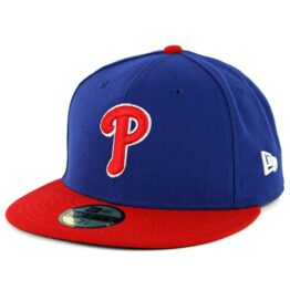 New Era 59Fifty Philadelphia Phillies 2018 Alternate 1 Authentic On Field Fitted Hat Royal Red
