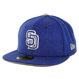 New Era 59Fifty San Diego Padres Heather Hype Fit Fitted Hat Heather Royal Blue