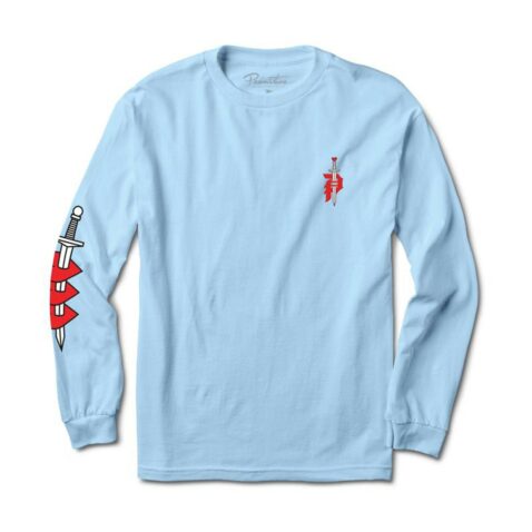 Primitive Embroidered Outsider Long Sleeve T-Shirt Powder Blue