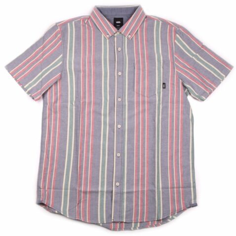 Vans Houser Short Sleeve Buttondown Shirt Dress Blues Eve