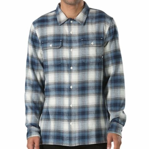 Vans Tremont Flannel Shirt Marshmallow Dress Blues