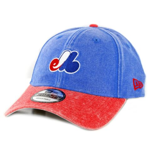 New Era 9Twenty Montreal Expos Rugged Canvas Strapback Hat Royal Blue