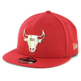 New Era 9Fifty Chicago Bulls Metal Framed Snapback Hat Red