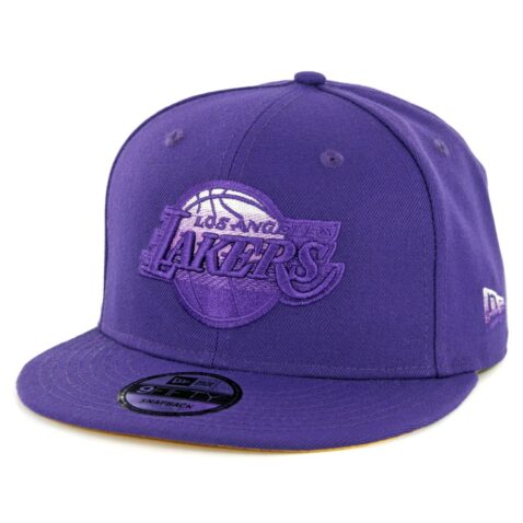 New Era 9Fifty Los Angeles Lakers Faded Front Snapback Hat Purple