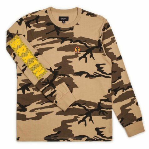 Brixton Fang Long Sleeve Knit T-Shirt Camouflage