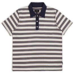 Brixton Murph Short Sleeve Polo T-Shirt Cream Navy