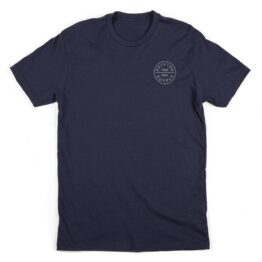 Brixton Oath Short Sleeve Standard T-Shirt Navy Grey