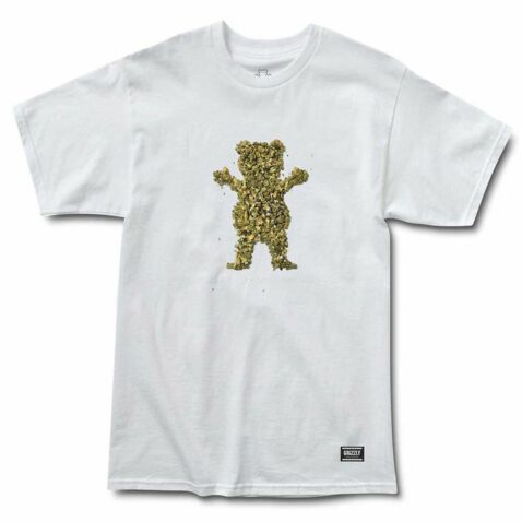 Grizzly Roll Up Bear T-Shirt White