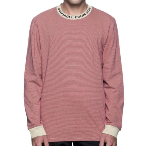 HUF Downhill Long Sleeve Stripe T-Shirt Red