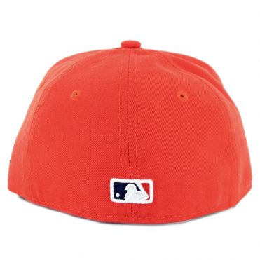 New Era 59Fifty Houston Astros Alternate 1 Youth Authentic On Field Fitted Hat Orange Navy