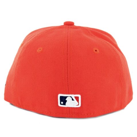 New Era 59Fifty Houston Astros Alternate 1 Youth Authentic On Field Fitted Hat Orange Navy