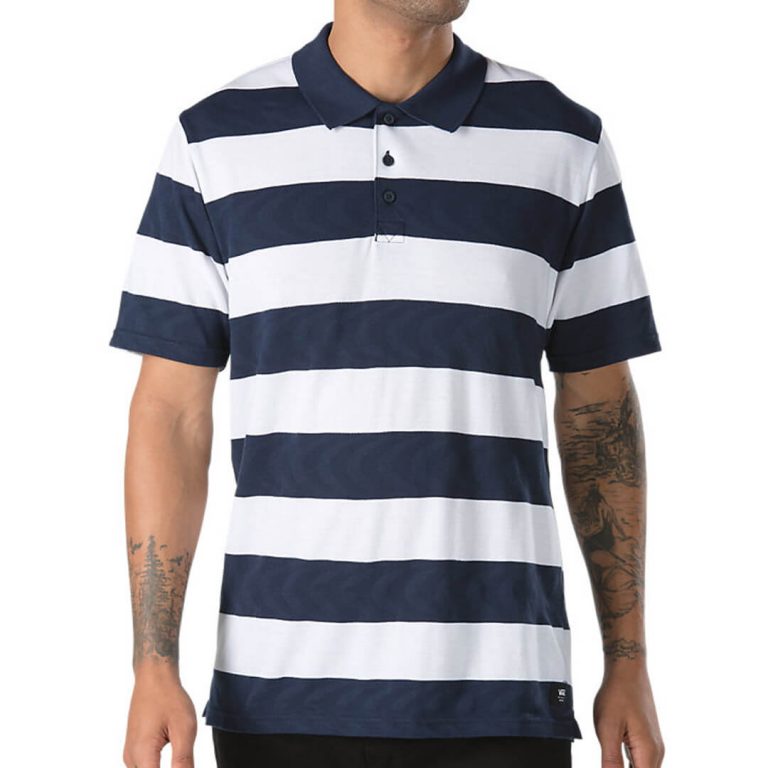 Vans x Spitfire Polo Shirt White Dress Blue