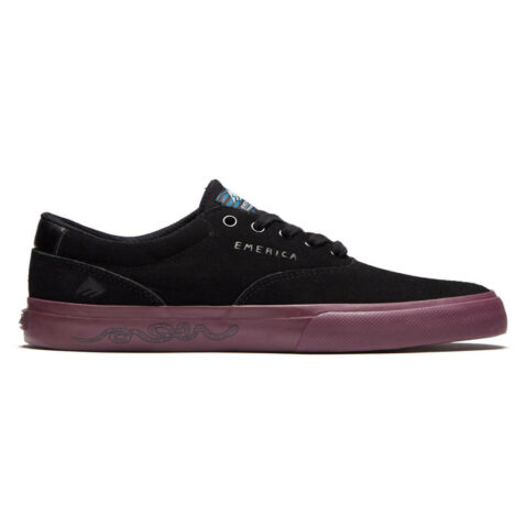 Emerica Provost Slim Vulc x Toy Machine Shoe Black Purple
