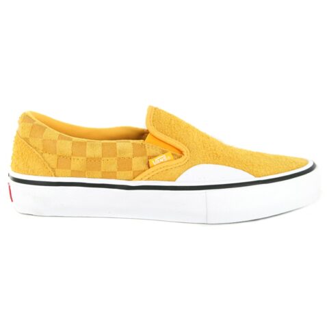 Vans Slip-On Pro Hairy Suede Shoe Banana