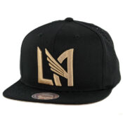 Mitchell & Ness Los Angeles Football Club Perforated Fade Snapback Hat Black