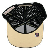 Mitchell & Ness Los Angeles Football Club Perforated Fade Snapback Hat Black-Inside