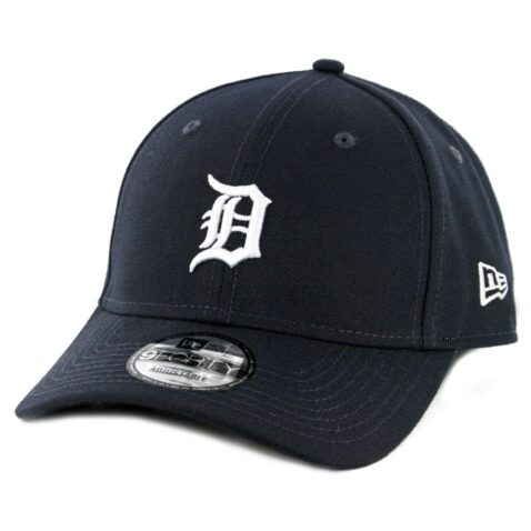New Era 9Forty Detroit Tigers Home The League Strapback Hat Dark Navy 2021