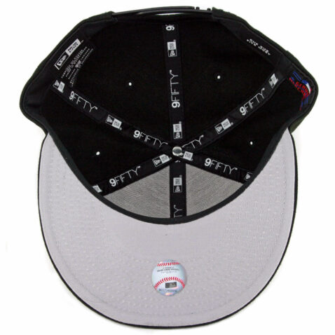 New Era 9Fifty MLB League Logo Umpire Snapback Hat Black - Image 3