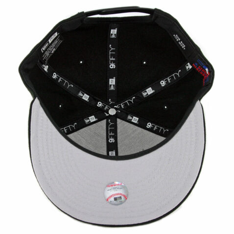 New Era 9Fifty Los Angeles Dodgers Basic Snapback Hat Black White - Image 3