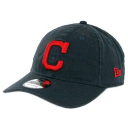 New Era 9Twenty Cleveland Indians Road Core Classic Strapback Hat Dark Navy 2021