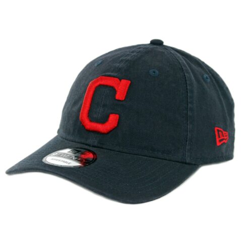 New Era 9Twenty Cleveland Indians Road Core Classic Strapback Hat Dark Navy 2021