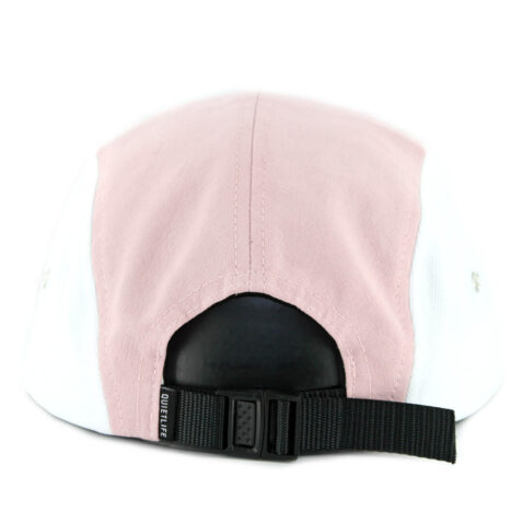 The Quiet Life Boardwalk 5 Panel Camper Strapback Hat Navy Mint Peach