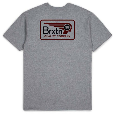 Brixton Messenger Short Sleeve T-Shirt Heather Grey
