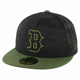 New Era 59Fifty Boston Red Sox 2018 Memorial Day Fitted Hat Black Army Green