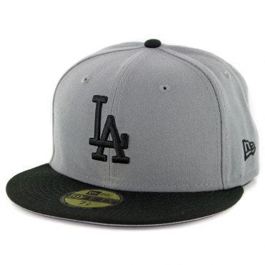 New Era 59Fifty Los Angeles Dodgers Fitted Hat Storm Grey Black