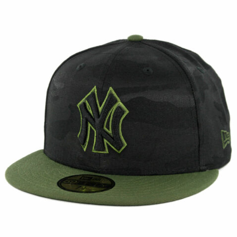 New Era 59Fifty New York Yankees 2018 Memorial Day Fitted Hat Black Army Green