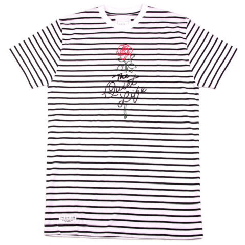 The Quiet Life Stripe Rose T-Shirt White Black