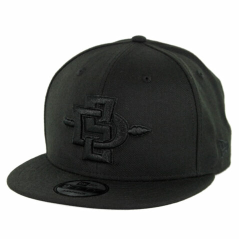 New Era 9Fifty San Diego State University Aztecs Snapback Hat Black Black