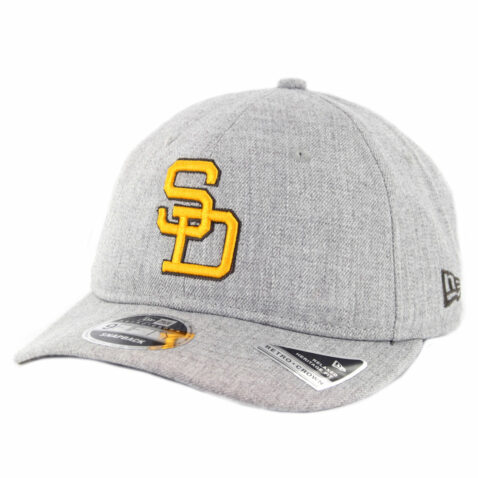 New Era 9Fifty San Diego Padres Heathered Team 1980-1984 Snapback Hat Heather Grey