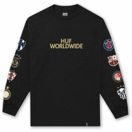 HUF DBC FC Club Crest Long Sleeve T-Shirt Black