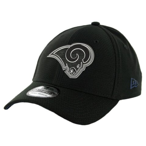 New Era 39Thirty Los Angeles Rams Training Onfield Sideline 2018 Stretch Fit Hat Black