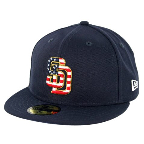 New Era 59Fifty San Diego Padres July 4th 2018 Fitted Hat Dark Navy