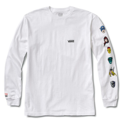 Vans x Marvel Characters Long Sleeve T-Shirt White