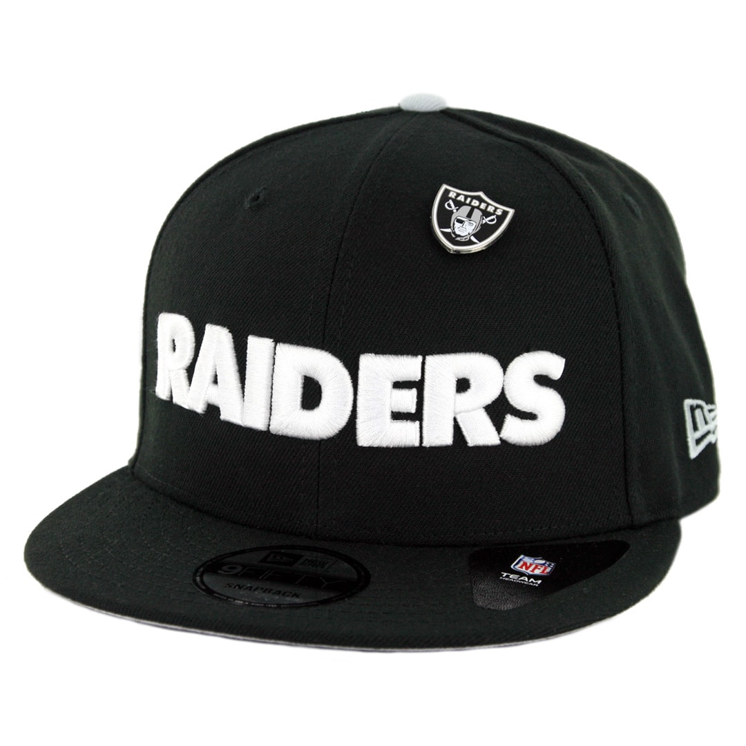 New Era 9Fifty Oakland Raiders Pinned Snapback Hat Black | Billion