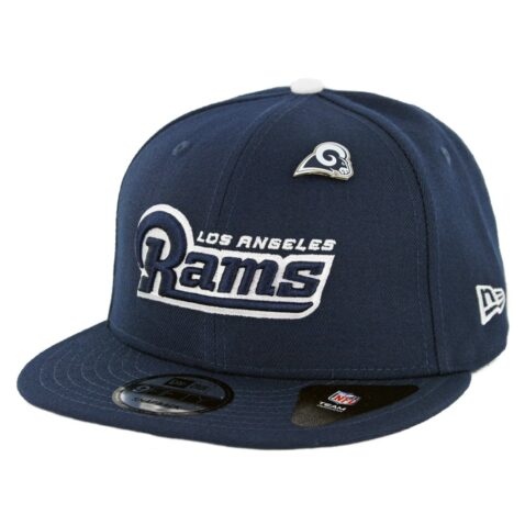 New Era 9Fifty Los Angeles Rams Pinned Snapback Hat Navy