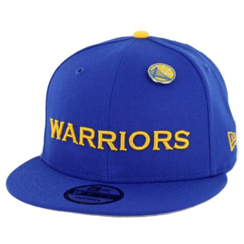 New Era 9Fifty Golden State Warriors Pinned Snapback Hat Royal Blue