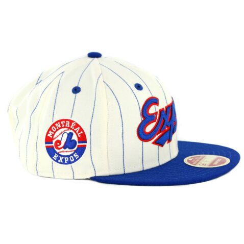 New Era 9Fifty Montreal Expos Cooperstown All Star Game 2018 Pinstripe Snapback Hat Off White Royal Blue