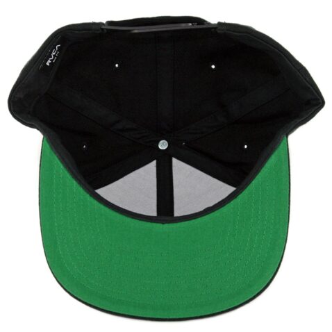 RVCA Twill Snapback Hat Black Charcoal